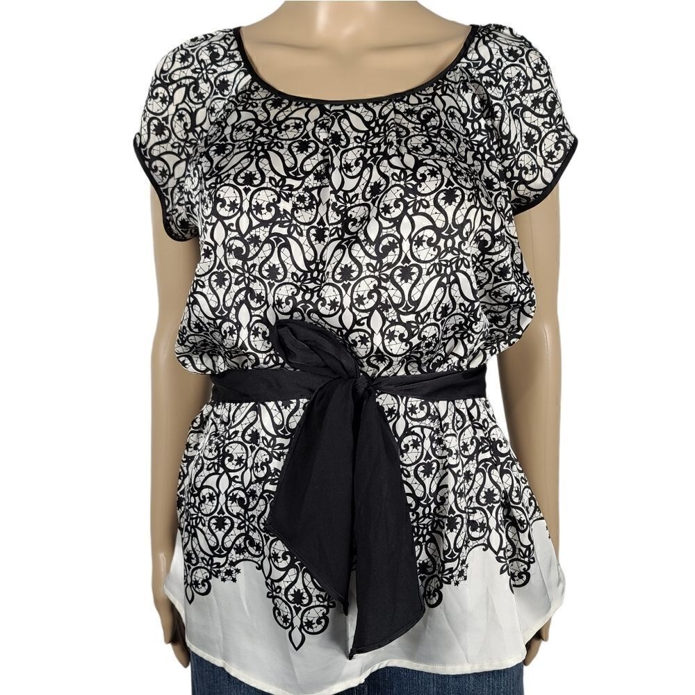 New York & Company Tie Waist Women's Blouse